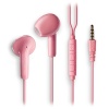 NGS Cross Flip, In-Ear Wired Headphones with 3.5mm Jack, Microphone and Control Buttons, Pink