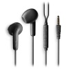 NGS Cross Flip, In-Ear Wired Headphones with 3.5mm Jack, Microphone and Control Buttons, Black