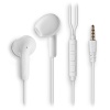 NGS Cross Flip, In-Ear Wired Headphones with 3.5mm Jack, Microphone and Control Buttons, White