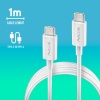 NGS Zyro, 60W USB-C to USB-C Fast Charging 1m Cable, White Image