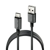 NGS Zyro, 15W USB-a to USB-C Fast Charging 1m Cable, Black