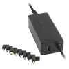 NGS W-70W Universal Laptop Charger with USB Port and 9 Interchangeable Tips, Black