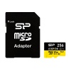256GB Silicon Power Inspire microSDXC UHS-I V30 A2 4K Memory Card with SD Card Reader