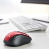 NGS 2.4GHz Wireless Optical Silent Mouse, 5 Buttons + Scroll Wheel - Evo Mute Red Image