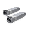 Ubiquiti 10000Mbit/s 850nm Fiber Optic Network Transceiver Module (2 Pack) - Silver Image