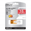 16GB PNY Attache 4 USB3.0 Flash Drive - White, Orange Image