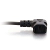 C2G 12FT 18 AWG (NEMA 5-15P to IEC320C13R) Universal Right Angle Power Cord - Black Image