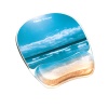 Fellowes Photo Microban Gel Mouse Pad with Wrist Rest - Sandy Beach Image