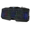 Adesso USB QWERTY Rainbow Color Illuminated  Multimedia Gaming Keyboard - US English Black