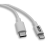 Tripp Lite 3FT (0.9m) USB-C Male to Lightning Connector Male Charging Cable - White Image