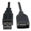 Tripp Lite 6FT (1.8M) Hi-Speed USB-A Male to USB-A Female USB2.0 Universal Reversible Extension Cable Image