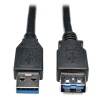 Tripp Lite 3FT USB3.0 SuperSpeed USB-A Male to USB-A Female Extension Cable - Black Image