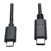 Tripp Lite 6FT USB2.0 Hi-Speed Micro USB-B Male to USB-C Male Cable Image