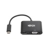 Tripp Lite USB-C Male to VGA with USB3.1 Female Adapter Cable - Black Image
