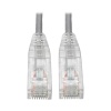 Tripp Lite 10FT RJ45 Male to RJ45 Male Cat6 UTP Snagless Molded Slim Patch Cable - Grey