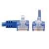 Tripp Lite 1FT RJ45 Left-Angle Male to RJ45 Male Cat6 Gigabit Molded Slim UTP Ethernet Cable - Blue Image