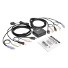 Tripp Lite 2 Port USB HD Cable KVM Switch - with Audio Video Cables and USB Peripheral Sharing Image