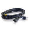 C2G 12FT 18 AWG NEMA 5-15P to IEC320 C13 Molded Universal Power Cord - Black Image