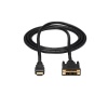 StarTech 6FT HDMI Male to DVI-D Male Adapter Cable - Black Image