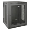 Tripp Lite SmartRack 19 Inch 15U Low Profile Wall Mountable Rack Enclosure Cabinet - Black