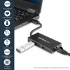 StarTech 3-Port USB3.0 Portable Hub with Gigabit Ethernet Port - Black Image