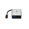 StarTech Thunderbolt 3 to eSATA Adapter with 1-Port USB Type A Hub - Black, Silver Image