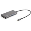 StarTech 8-IN-1 USB-C Mini Portable Docking Station - Black, Grey Image
