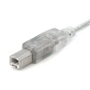 StarTech 6FT USB Type-A Male to USB Type-B Male Cable - Transparent Image