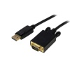 StarTech 10FT DisplayPort Male to VGA Male Adapter Cable - Black Image