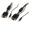 StarTech 6FT High Resolution Monitor VGA Cable With Audio - Black Image