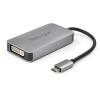 StarTech 6IN USB Type-C Male to DVI-I Female Video Adapter Converter - Space Gray Image