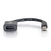 C2G 6IN Mini DisplayPort Male To DisplayPort Female Adapter- black Image