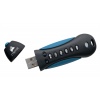128GB Corsair Padlock 3 USB Type-A 3.2 Gen 1 Flash Drive - Black, Blue Image