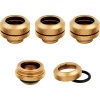 Corsair Hydro X Series XF Hardware Cooling Accessory Fitting - Gold, 4-Pack Image