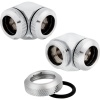 Corsair Hydro X Series XF 90° Hardline Cooling Accessory Fitting - Chrome, 2-Pack Image