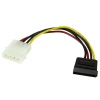 6IN StarTech 4 Pin LP4 to SATA Power Cable Adapter Image