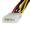 12IN StarTech Molex LP4 to 2 x Right Angle Latching SATA Y Splitter Power Cable Image