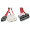 15IN Akasa 4-pin Molex Male To 7-pin SATA With 6-pin SATA Male Power Cable Image