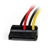 6IN StarTech 4 Pin Molex LP4 to Left Angle SATA Power Cable Adapter Image