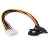 12IN StarTech 4 Pin LP4 to Dual SATA Y Power Cable Splitter Adapter Image