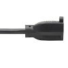 10FT Tripp Lite Right-Angle NEMA 5-15P To NEMA 5-15R Power Extension Cable - Black Image