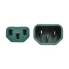 2FT Tripp Lite C14 To C13 Heavy Duty Power Extension Cable - Green Image