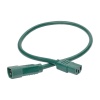 2FT Tripp Lite C14 To C13 Heavy Duty Power Extension Cable - Green Image