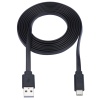3FT Tripp Lite USB A Male to USB C Male Cable Flat Thunderbolt 3 USB Cable - Black Image