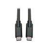 10FT Tripp Lite USB Type-C Male to Type-C Male Cable - Black Image