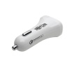 Tripp Lite Dual-Port USB Car Charger for Devices with Qualcomm Quick Charge 3.0 Technology - White Image