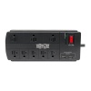 8FT Tripp Lite 8 Outlet Surge Protector Power Strip with 2 USB Ports - Black Image