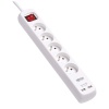 10FT Tripp Lite French Type E  5-Outlet Power Strip with USB Charging - White Image
