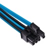 2FT Corsair PCI-E 8 Pin To 2 x PCI-E 6+2 Pin Internal Power Cable - Black, Blue Image