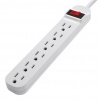 3FT Belkin 6 AC Outlets Surge Protector - White Image